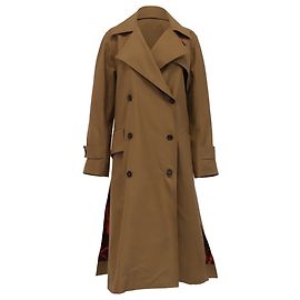 Trench coat duplo em algodão bege Victoria Beckham Bege