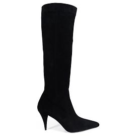 Saint Laurent Botas de ante Kiki Negro