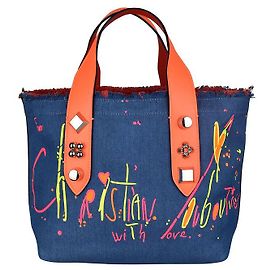Christian Louboutin Piccola borsa tote Frangibus Blu