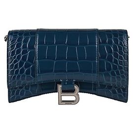 Balenciaga Hourglass wallet on chain Green