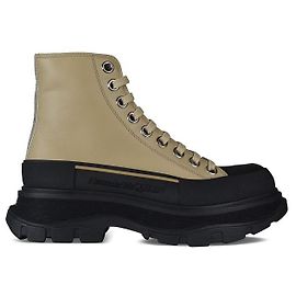 Alexander Mcqueen Botas Altas Tread Slick Castaño Beige