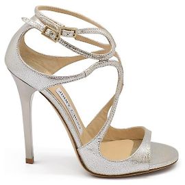Jimmy Choo Sandali Lance Argento Metallico