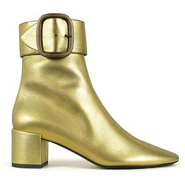 Saint Laurent Botines Joplin 50 Dorado Metálico