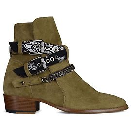 Amiri Botas Bandana Fivela Marrom