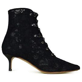 Francesco Russo Botas de encaje Negro