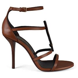 Saint Laurent Sandali Cassandra Marrone