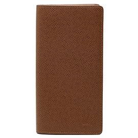 Portefeuille Long Brazza en Taïga Louis Vuitton Marron