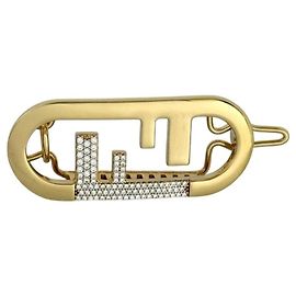 Fermaglio per capelli Orlock da donna Fendi D'oro