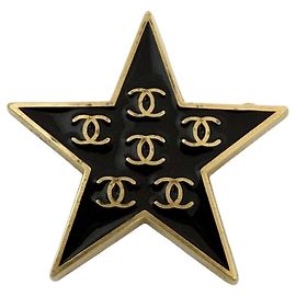 Spilla Pin Coco Mark da Donna di Chanel Nero D'oro