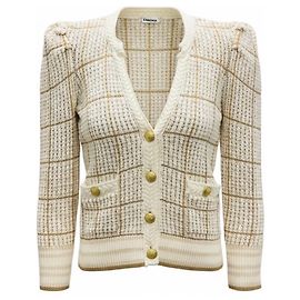 L'Agence Marfim / Cappuccino Cardigan Jenni com Mangas Bufantes Bege