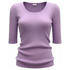 Suéter de cashmere com mangas três quartos Freesia da coleção Michael Kors Roxo