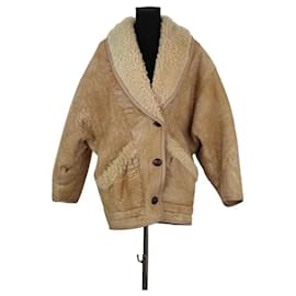 Isabel Marant Beige leather coat Beige