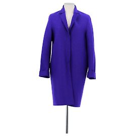 Harris Wharf London Purple Wool Coat Purple