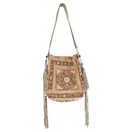 Autre Marque Borsa a Spalla in Camoscio Multicolore Multicolore