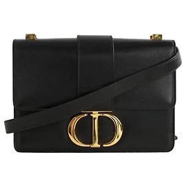 Dior Bolsa de ombro de couro preto Preto