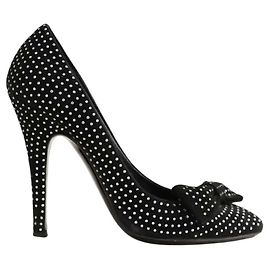 Balmain Tacones de cuero negro Negro