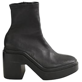 Robert Clergerie Black leather boots Black