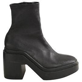 Robert Clergerie Botas de couro pretas Preto