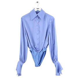 Thierry Mugler Blaue Hemd Blau
