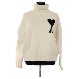 Ami Weißer Wollpullover Weiß