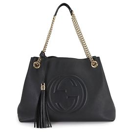Borsa Tote Gucci Interlocking G Soho Chain Nero