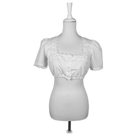 Autre Marque White square neck short blouse White