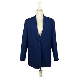 Autre Marque Irena Blazer Jacket with Patch Pockets in Navy Blue Navy blue
