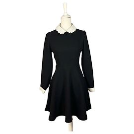 Claudie Pierlot Schwarzes Skaterkleid Schwarz