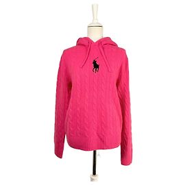 Polo Ralph Lauren Moletom com Capuz de Tranças Pink Pony Rosa Rosa