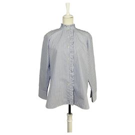 Tommy Hilfiger Weiß-blau gestreifte Bluse Weiß Blau