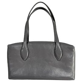 Autre Marque Graue Leder-Schultertasche Grau