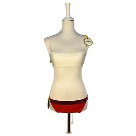 Autre Marque Costume da bagno due pezzi bianco e rosso Bianco Rosso