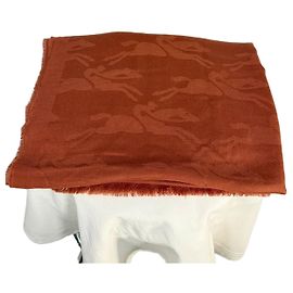 Longchamp Stola Jacquard Cavalli Marrone/Castagna Marrone Bronzo