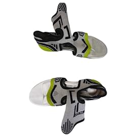 Prada Espadrilles Silvery Leather Silvery