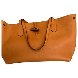 Longchamp Borsa tote morbida non foderata Cognac