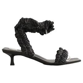 Khaite Black leather heels Black