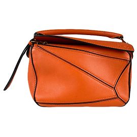 Bolsa de Ombro Mini Puzzle Loewe Laranja