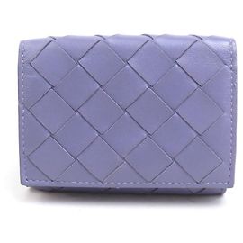 Bottega Veneta Leather Wallet Purple Purple