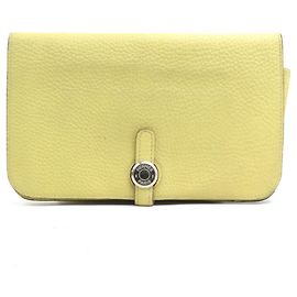 Cartera Larga Dogon Duo Togo Amarillo Pollito de Hermès Otro