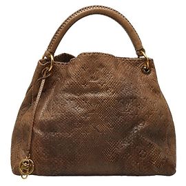 Bolsa Tote/Shoulder Louis Vuitton Monogram Artsy MM Marrom Cinza