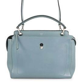 Bolsa de couro Fendi Dotcom Azul
