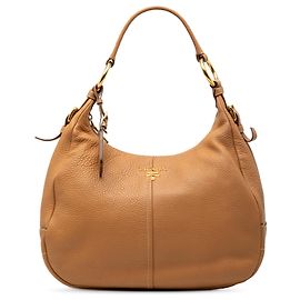 Prada Brown Vitello Daino Shoulder Bag  Brown Light brown
