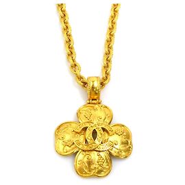 Collier en métal doré Chanel Coco Mark Doré