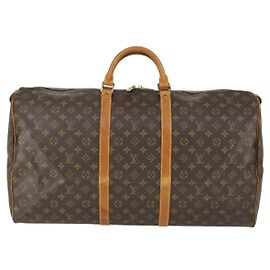 Sac Keepall Louis Vuitton en toile Monogram 60 Marron