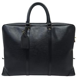 BOLSA DE MALA VINTAGE LOUIS VUITTON SIRIUS 40 EM COURO EPI Preto