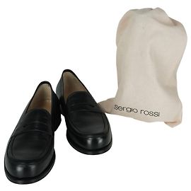 Mocasines negros Sergio Rossi Negro
