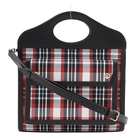 Bolsa Mini Pocket Burberry em nylon de bezerro, bolsa 2 em 1 Preto