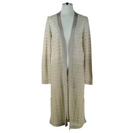 Cardigan Long en Or Missoni Doré Métallisé