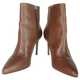 SCHUTZ Brown Leather Ankle Boots Brown