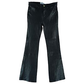Frame Denim Pantalones de cuero negro FRAME Negro